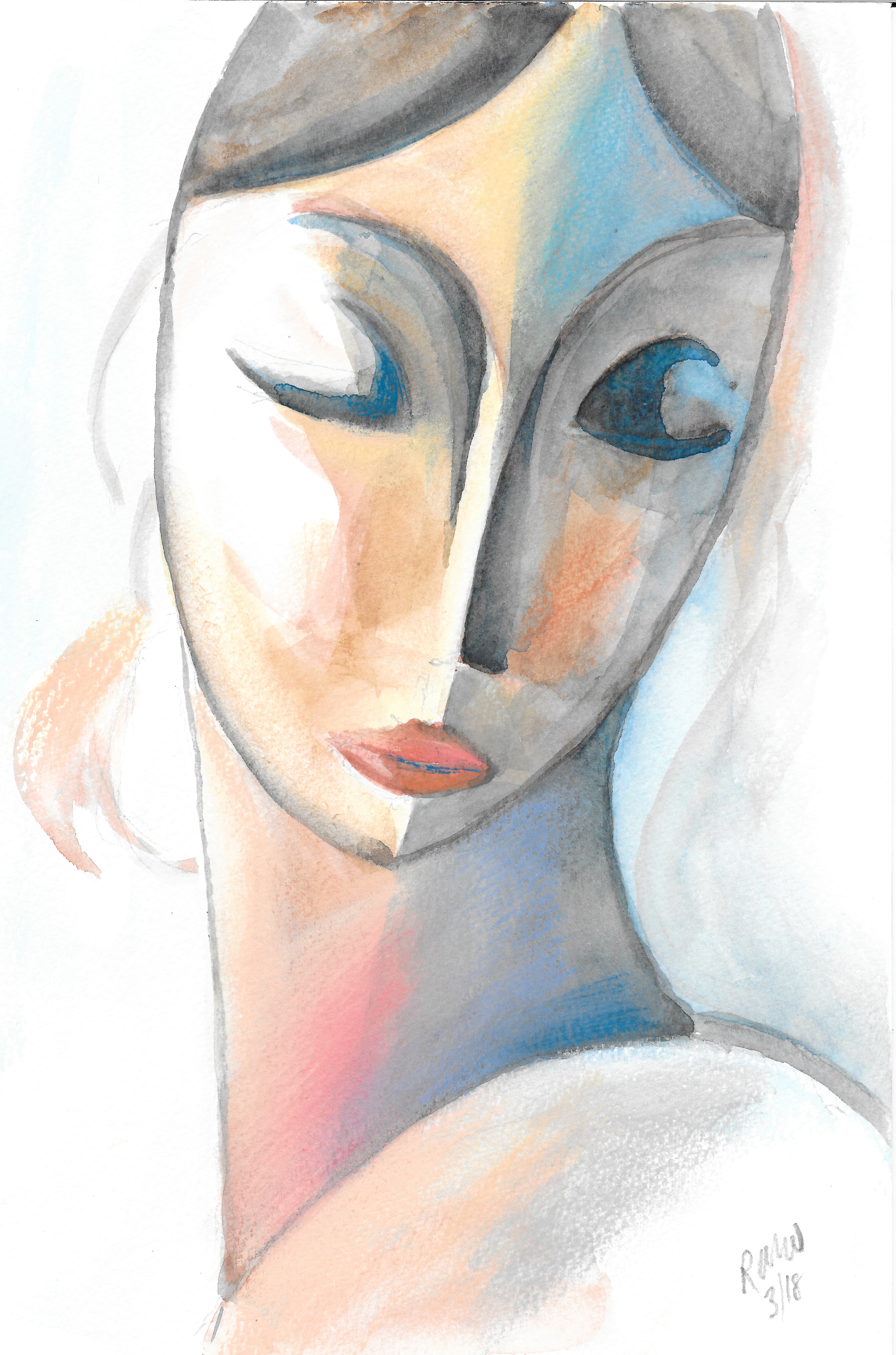 pink and blue - after Didier Lourenco